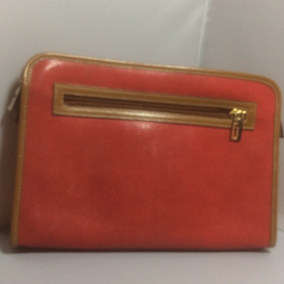 Vintage 90\'s Lancel Red Large Clutch Bag